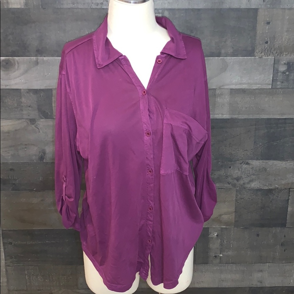Stem Purple Button Down Shirt